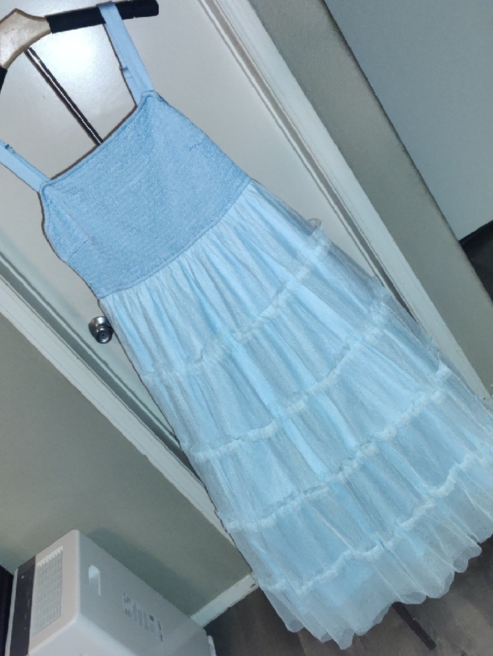 Light Blue Ruffled Maxi Dress - Brand - Picture 5 of 5